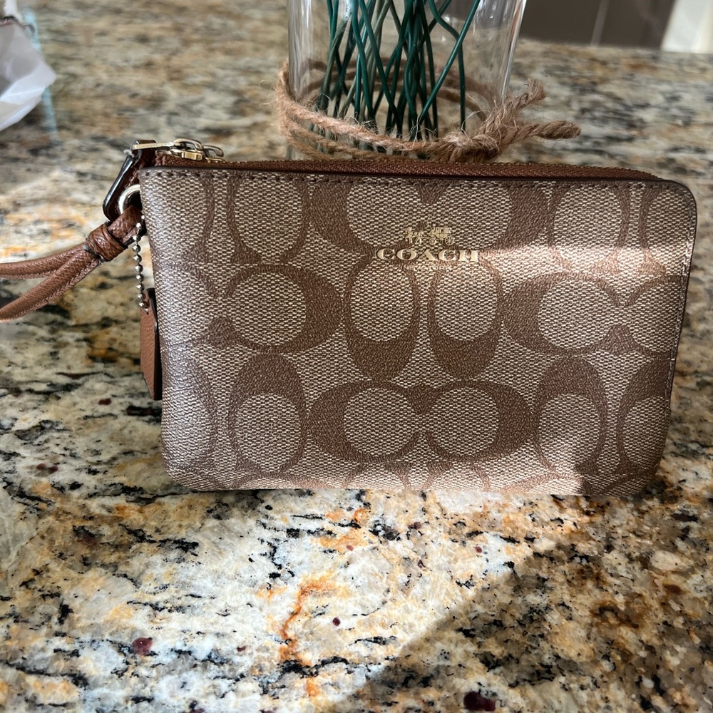 Coach Brown Wristlet - Picture 3 of 12